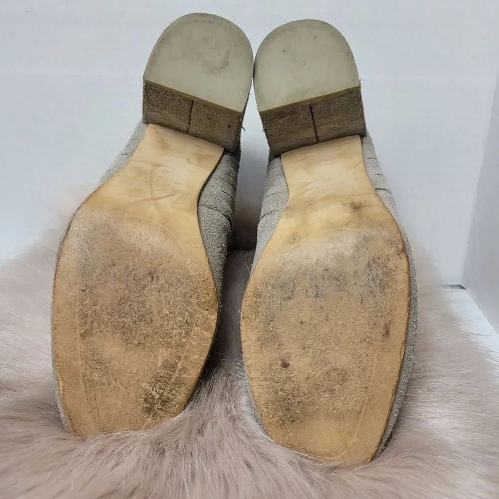 Zara Women's Grey Chelsea Ankle Bootie Shoes Size 6.5